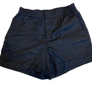 A New Day Black Cuffed Flat Front Pocket Shorts Size Small